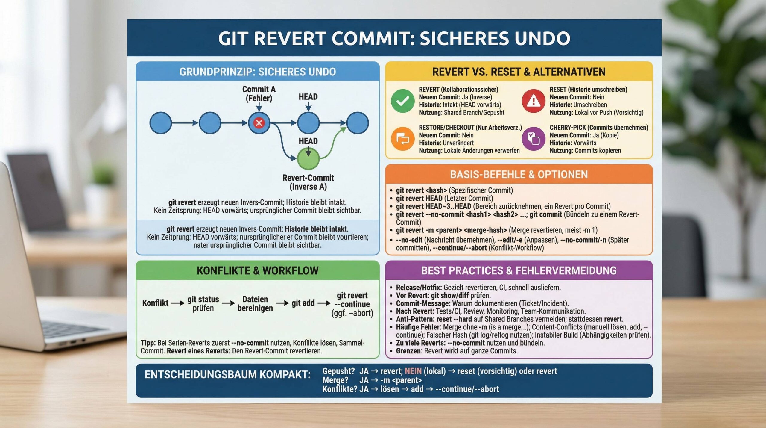 Git Revert Commit: Sicher und effizient Commits rückgängig machen